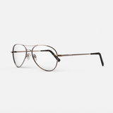 Amelia - 22k Chocolate Gold & Clear - Prescription Eyewear