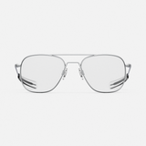 Aviator - Matte Chrome & Clear - Prescription Eyewear