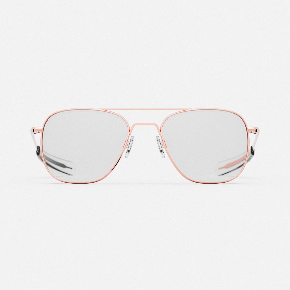 Aviator 22k Rose Gold Clear Prescription Eyewear – Randolph USA