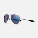 Concorde Aviator sunglasses with Blue reflective lenses and gunmetal frame