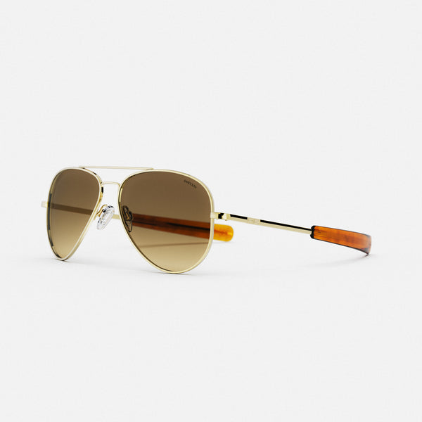 Concorde - 23k Gold & Tan Gradient XL Sunglasses | | Randolph USA