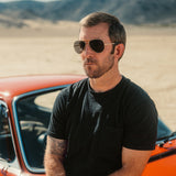 Concorde Aviators with 23k Gold frame gray lenses