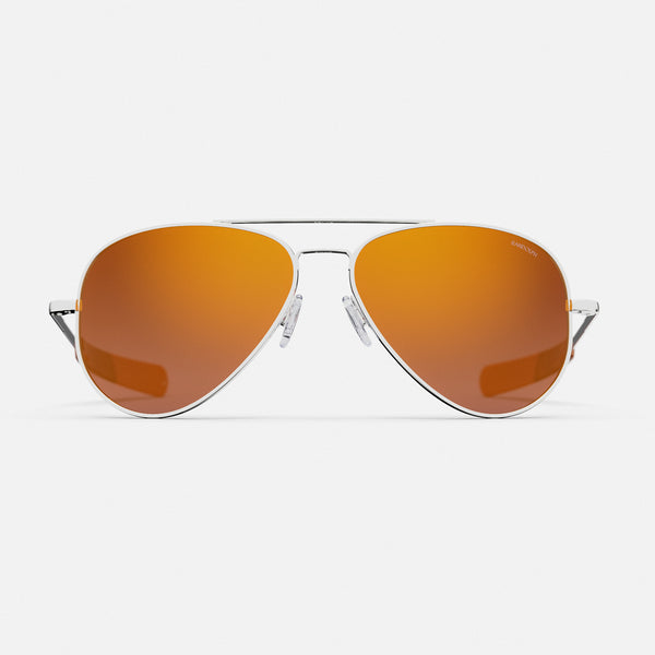 Concorde Aviator Sunglasses - 23k White Gold & Sunset Rose 