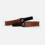 Randolph for Sounder Goods - Leather Sunglasses Strap - Cognac with 23k Gold Rivets