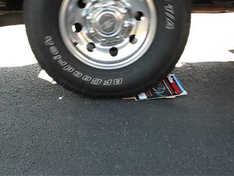 A Ford F250 truck runs over our Randolph Sunglasses!