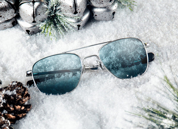 Hydrophobic lenses, the best sunglasses for exposure to water. Try Randolph's White Gold collection. 