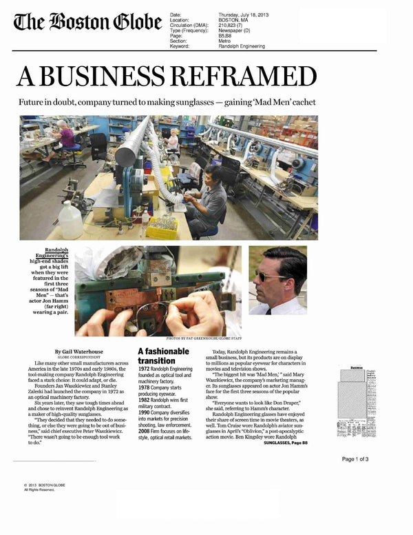 The Boston Globe - A Business Re-Framed