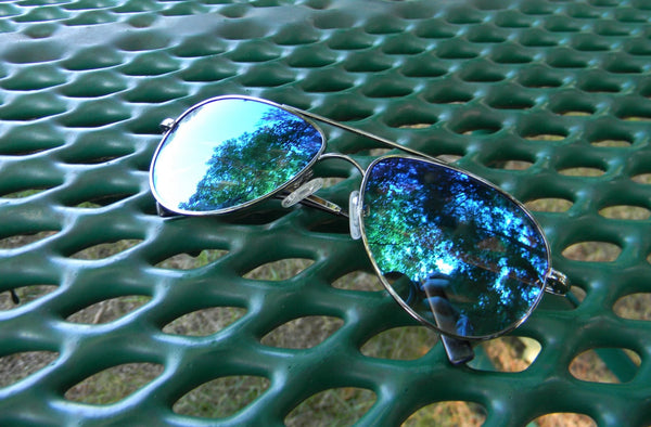 The Hawk Aviator Blue Flash Mirror Sunglasses from the Infinity Collection. SKU: HA002 