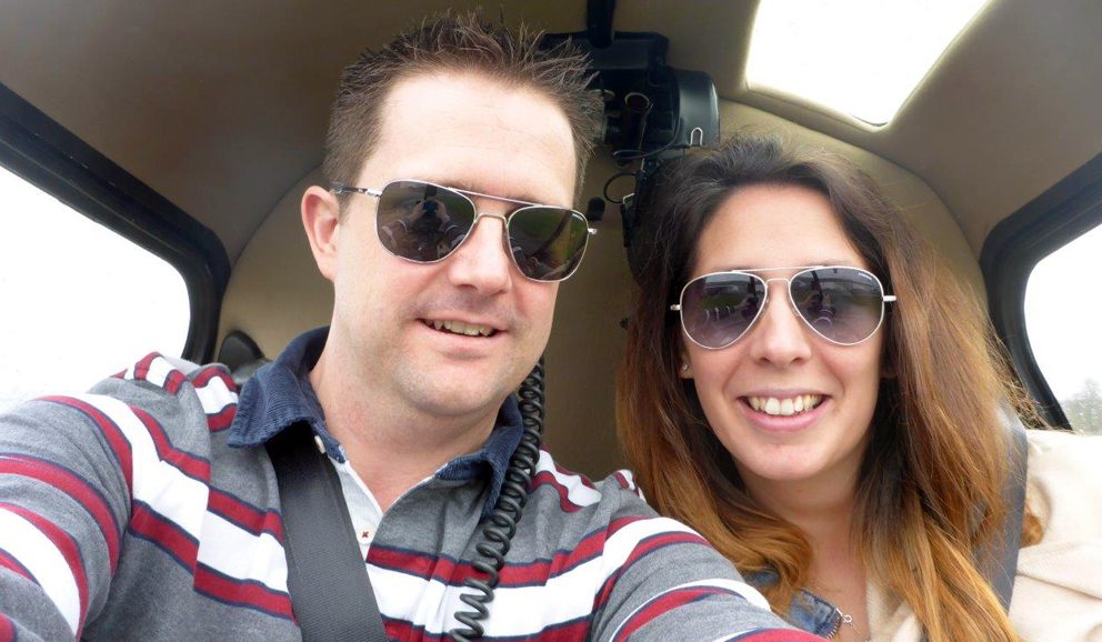 Chris Marshall Makes His First Flight as Qualified Pilot Wearing Randolph Aviators!