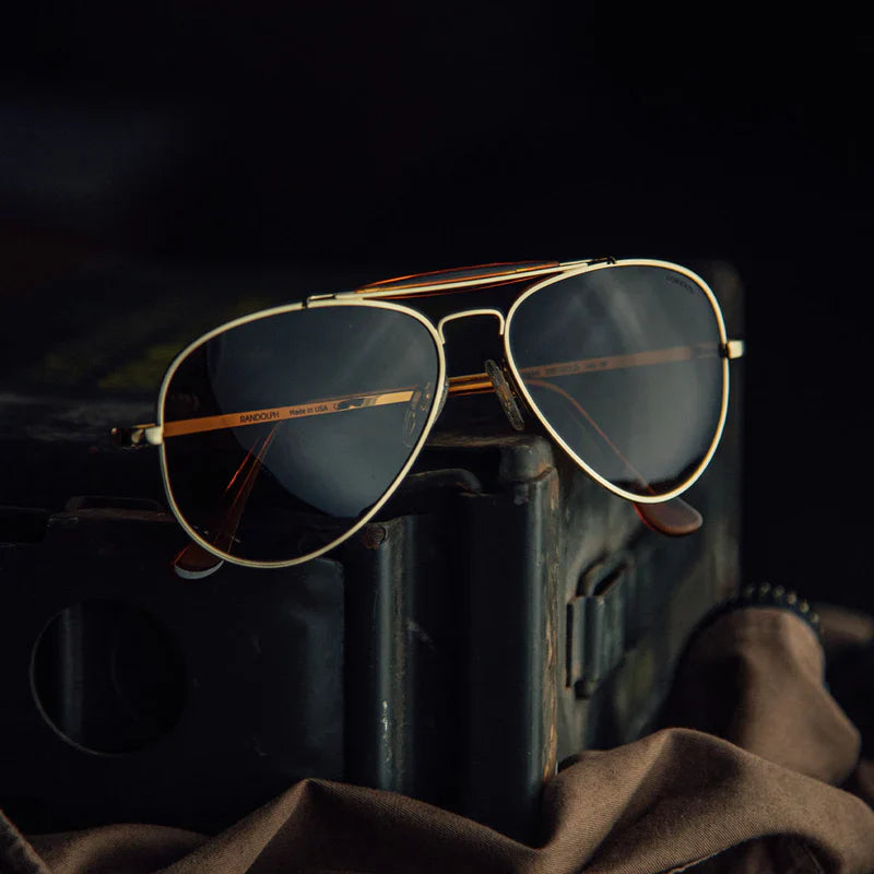 gold rimmed sunglasses