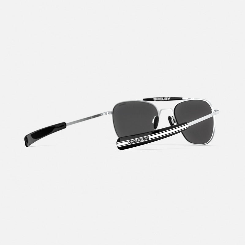 Randolph x Shelby - Aviator II - Matte Chrome & Apex Gray