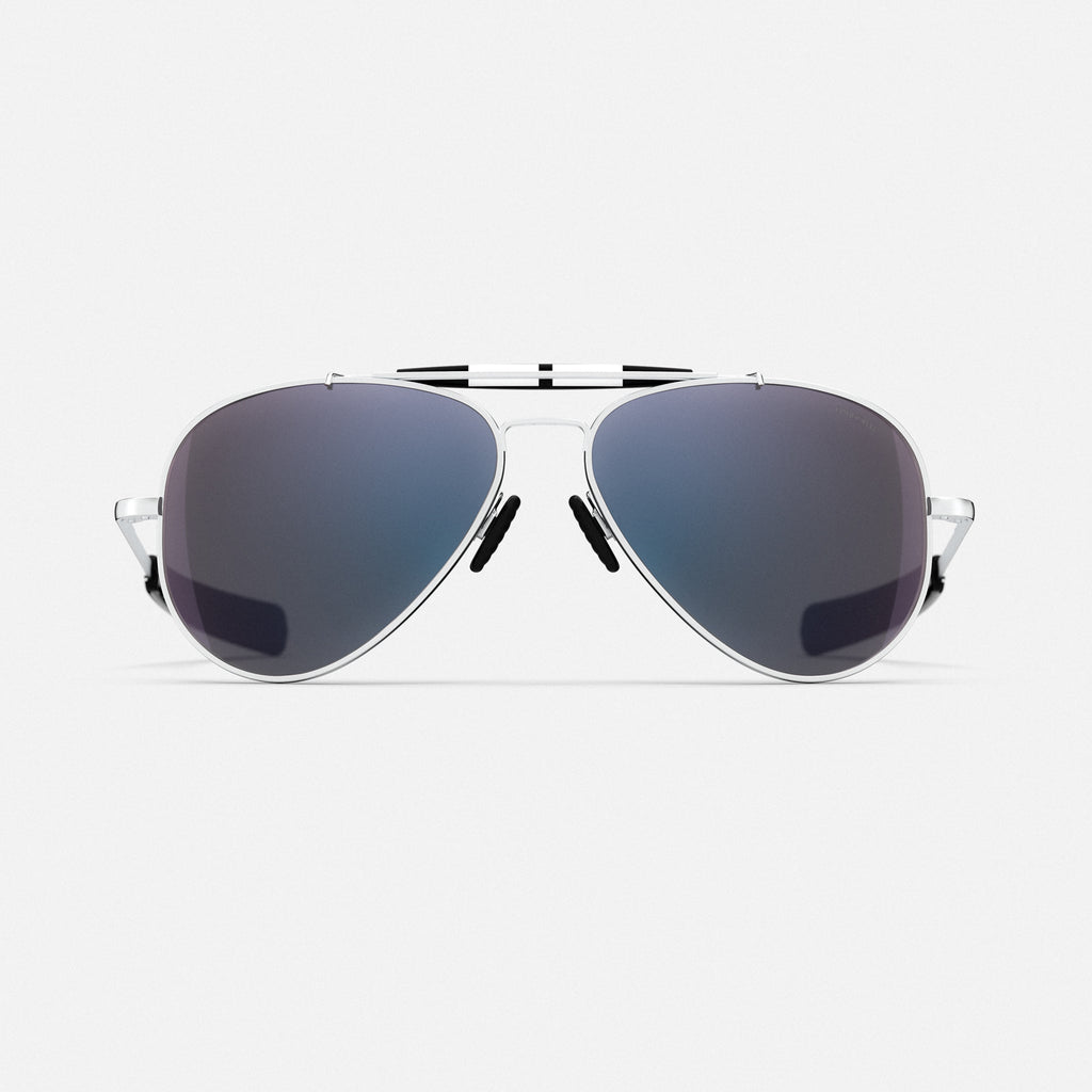 Randolph x Shelby Sportsman Sunglasses - Matte Chrome & Apex Grey
