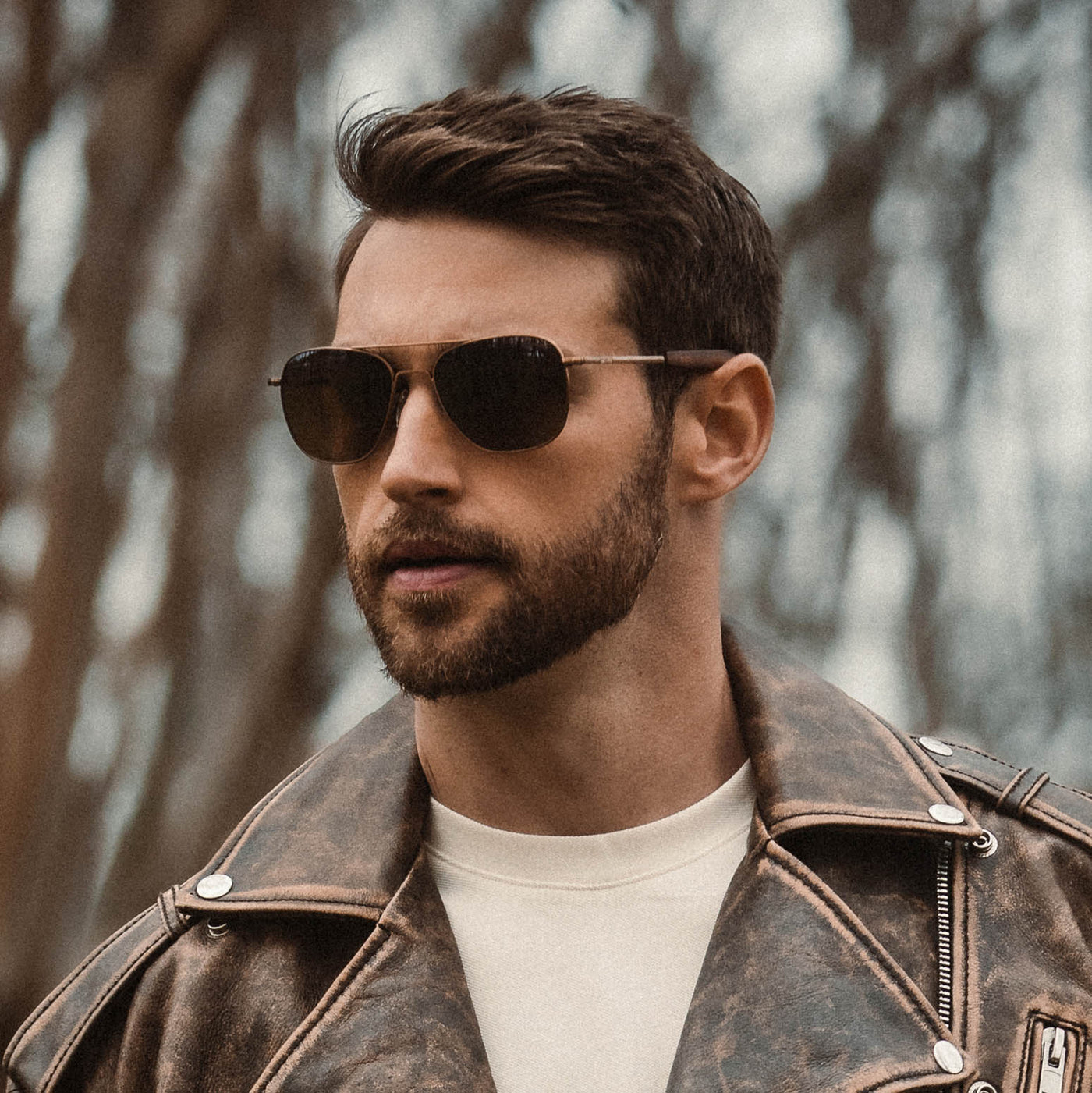 Aviator - 22k Satin Chocolate Gold | Randolph USA