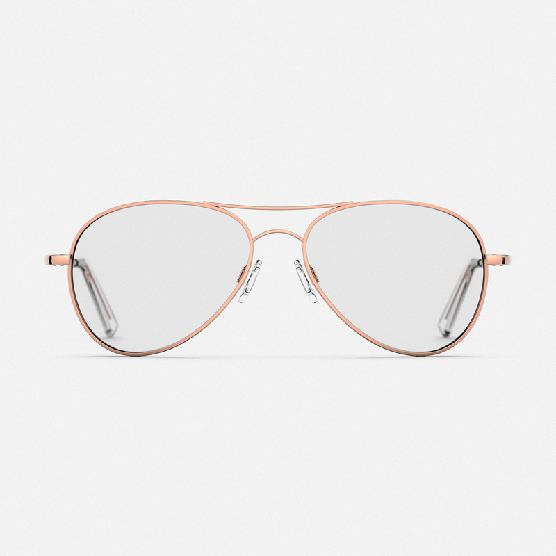 Amelia - 22k Rose Gold & Clear - Prescription Eyewear