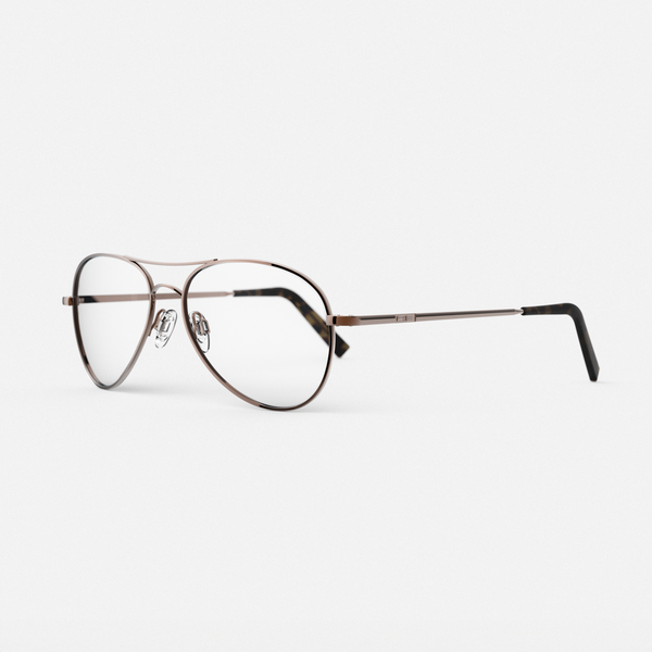Amelia - 22k Chocolate Gold & Clear - Prescription Eyewear