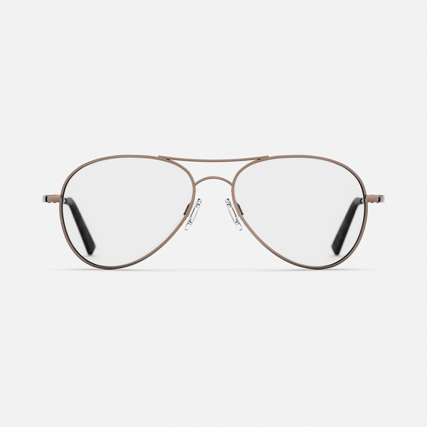 Amelia - 22k Chocolate Gold & Clear - Prescription Eyewear