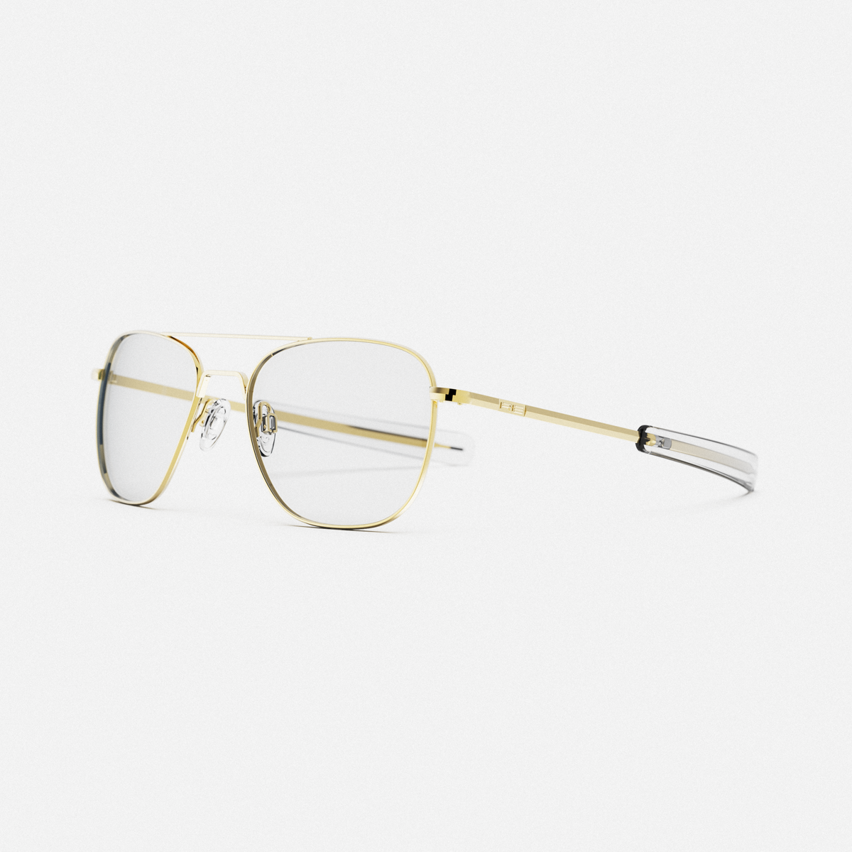 Aviator - 23k Gold & Clear - Prescription Eyewear – Randolph USA
