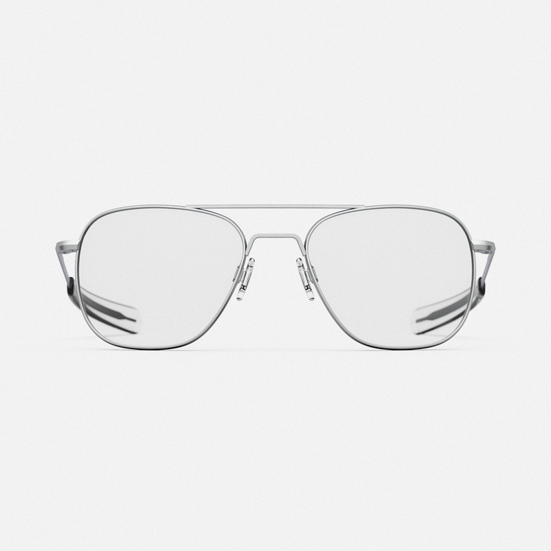 Aviator - Matte Chrome & Clear - Prescription Eyewear