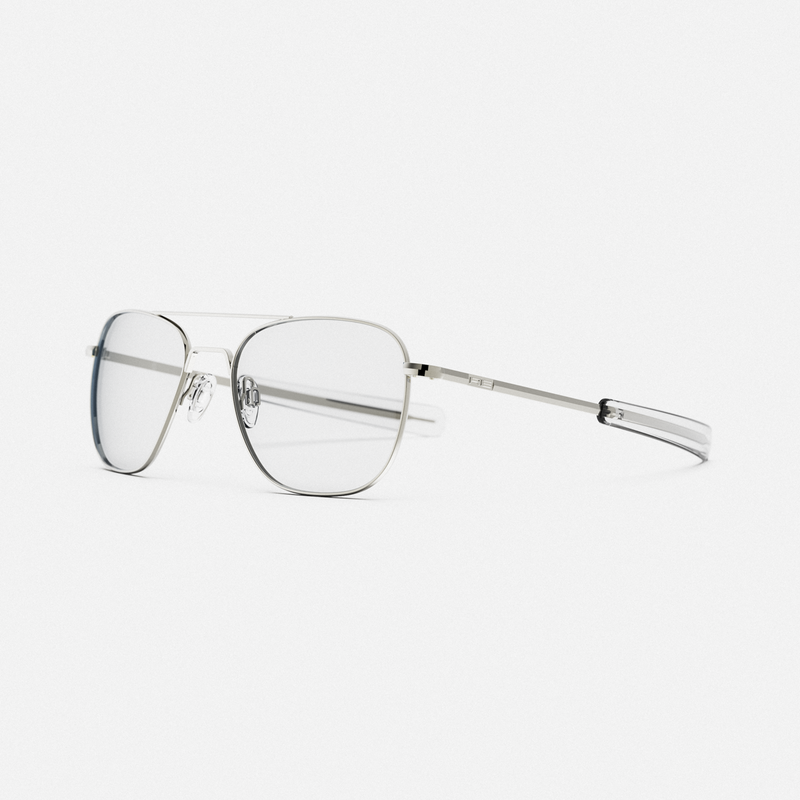 Aviator - Gunmetal & Clear - Prescription Eyewear