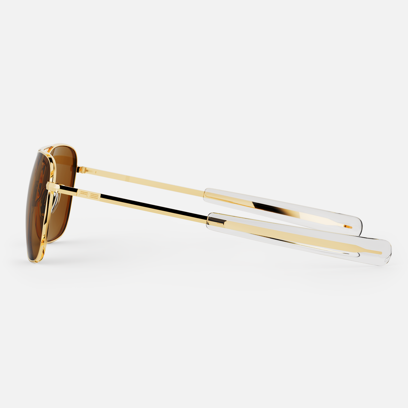 Aviator - 23k Gold & American Tan - Prescription Sunglasses 