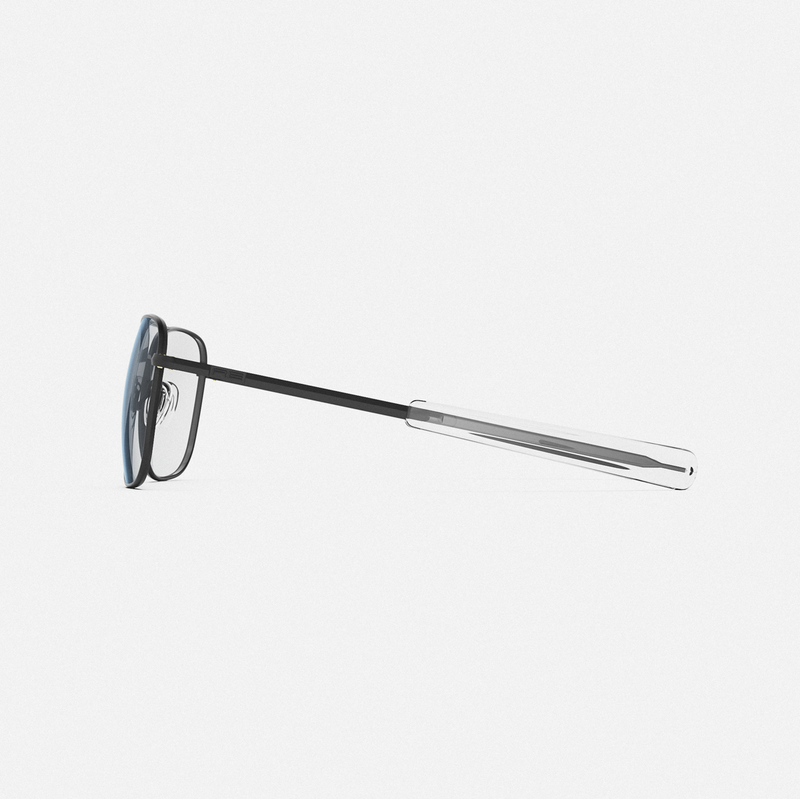 Aviator - Matte Black & Clear - Prescription Eyewear