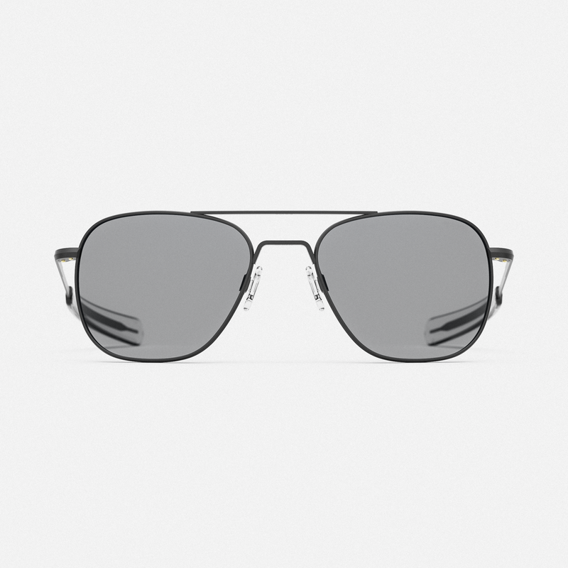Aviator - Matte Black & Clear - Prescription Eyewear