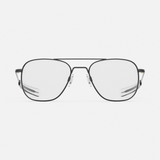 Aviator - Matte Black & Clear - Prescription Eyewear