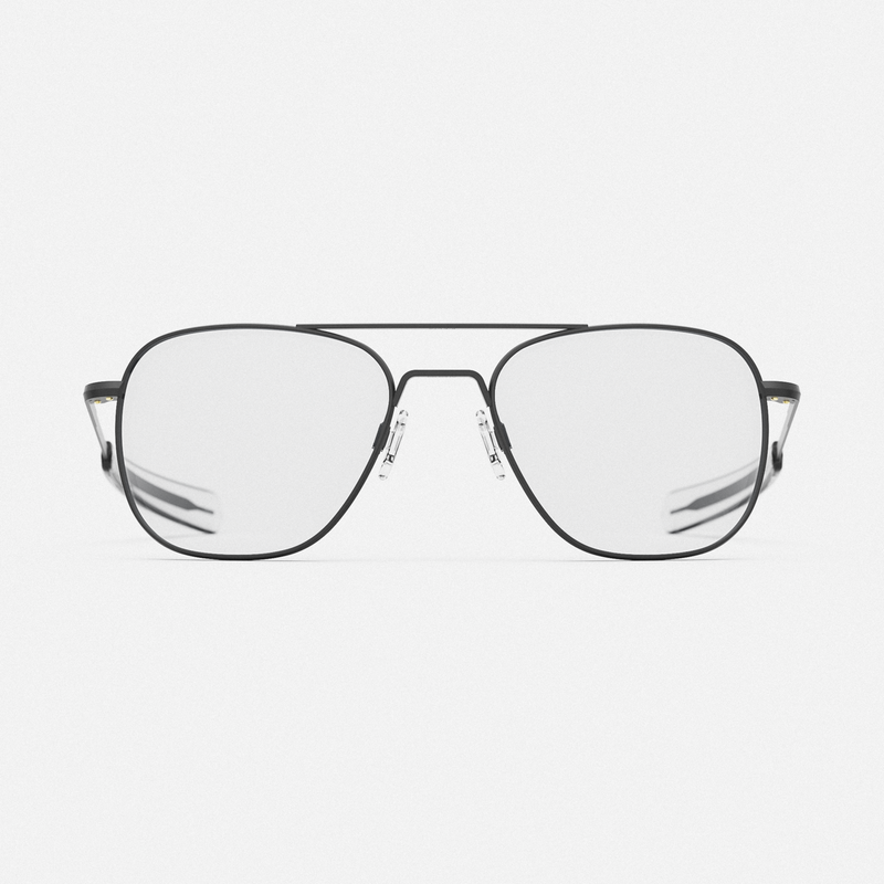 Aviator - Matte Black & Clear - Prescription Eyewear