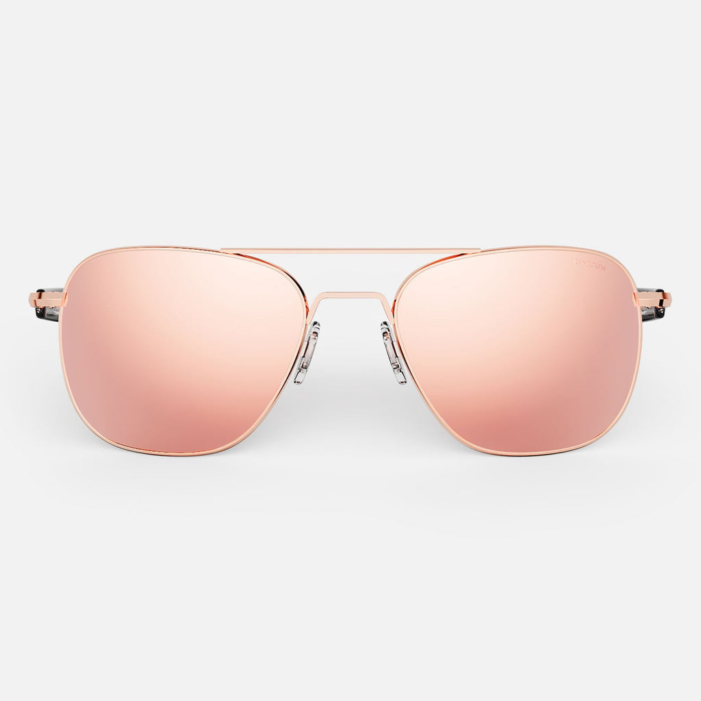 Aviator 22k Rose Gold & Rose Gold Prescription Sunglasses