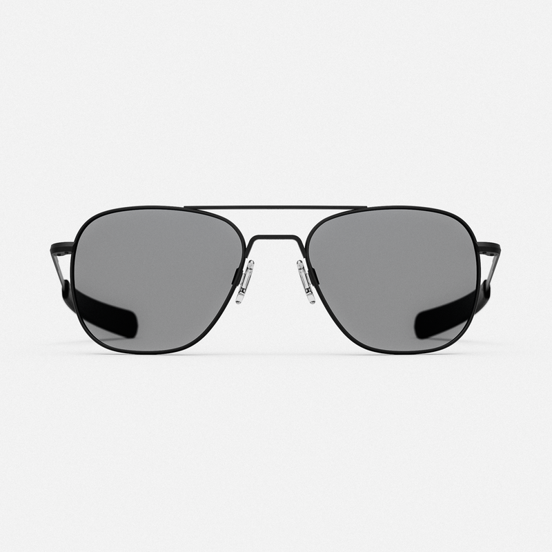 Aviator - Military Special Edition - Matte Black & Clear - Prescription Eyewear