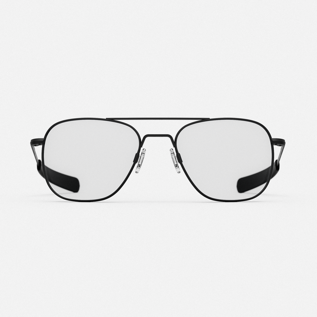 Aviator Military Special Edition Matte Black & Clear Prescription Eyewear