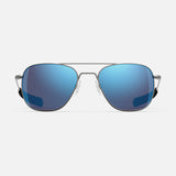 Aviator DriveWorks gunmetal frame with blue reflective lenses