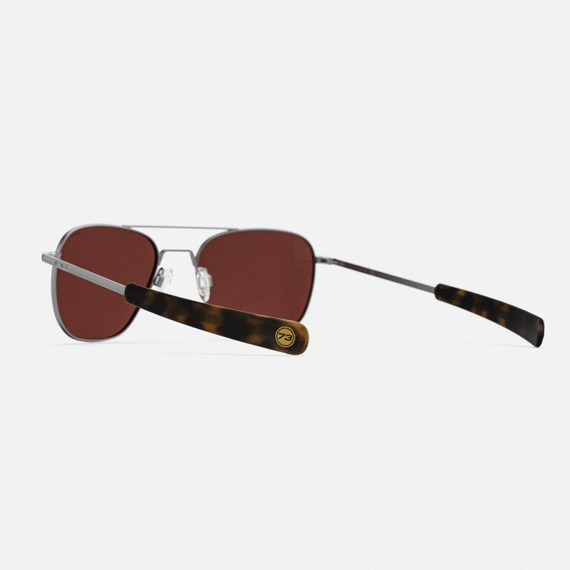 Aviator DriveWorks gunmetal frame with blue reflective lenses