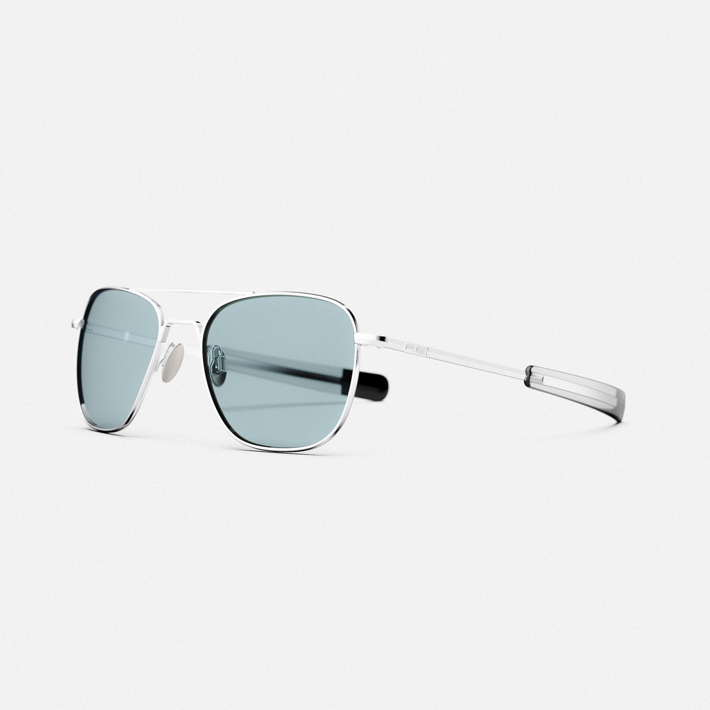 Aviator 23k White Gold Sunglasses Randolph USA