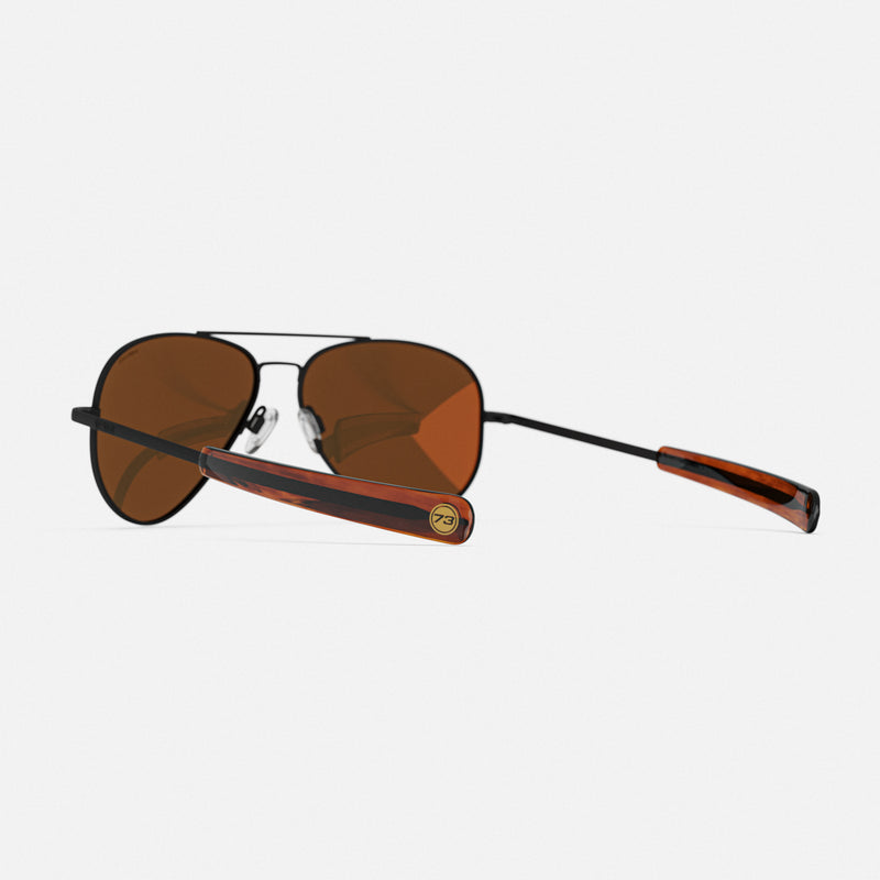 Concorde Aviators red orange lens black frame
