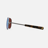 Concorde Aviator sunglasses with Blue reflective lenses and gunmetal frame