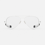 Concorde - 23k White Gold & Clear - Prescription Eyewear