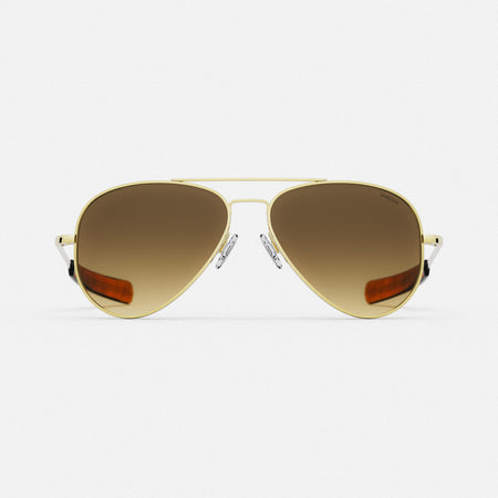 Concorde - 23k Gold & Tan Gradient XL Sunglasses | | Randolph USA