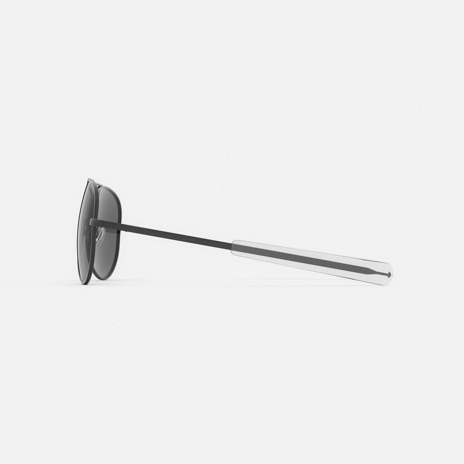 Concorde - Matte Black Aviator Sunglasses. Now in XL | Randolph USA