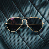 Concorde Aviators with 23k Gold frame gray lenses
