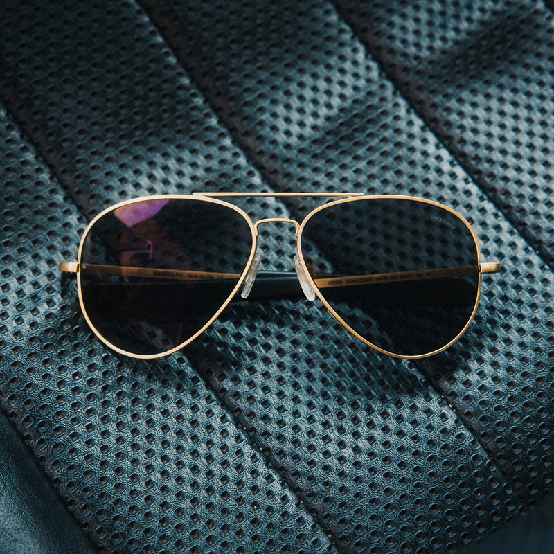 Concorde Aviators with 23k Gold frame gray lenses