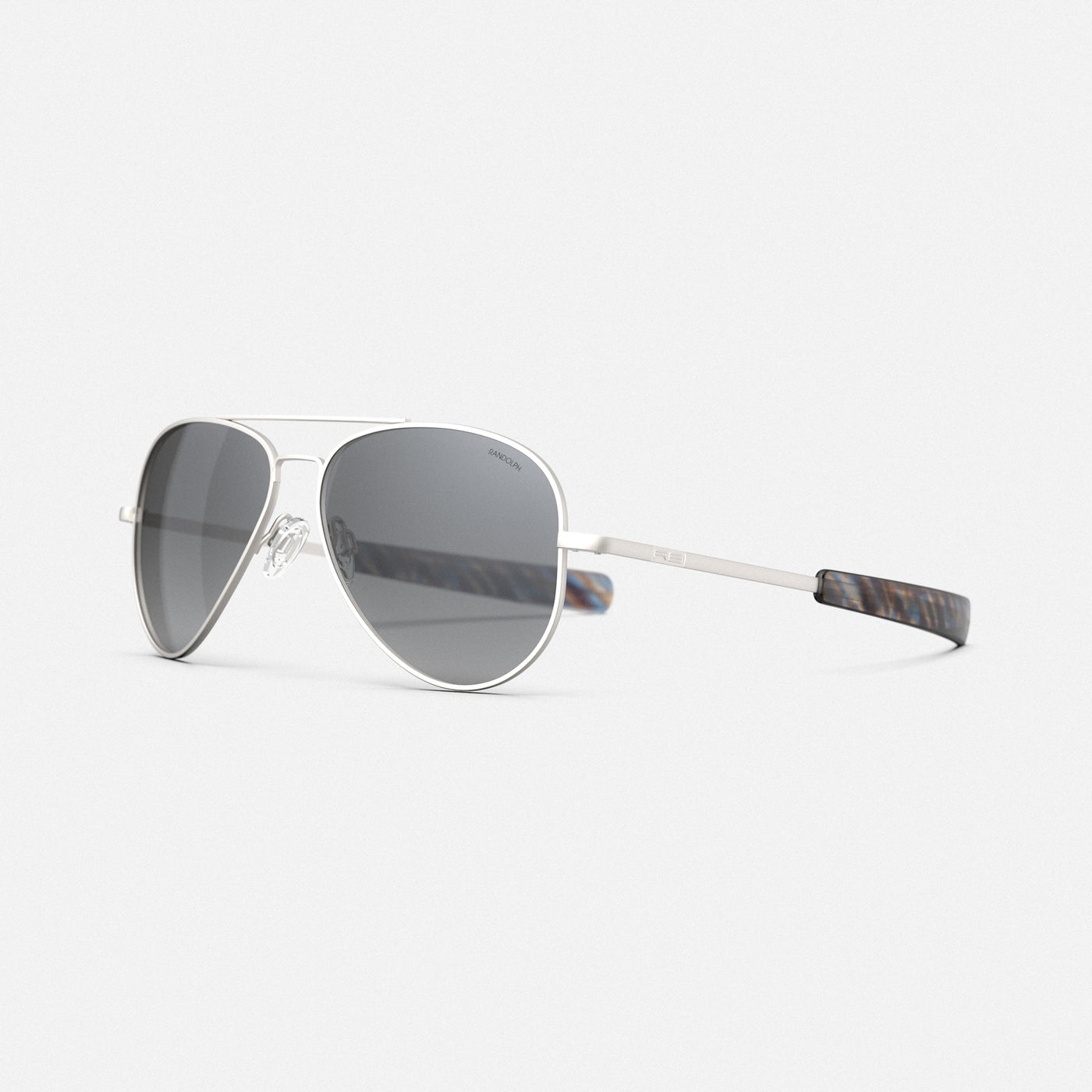 Concorde Satin Silver & Coastal Gray Sunglasses | Randolph USA