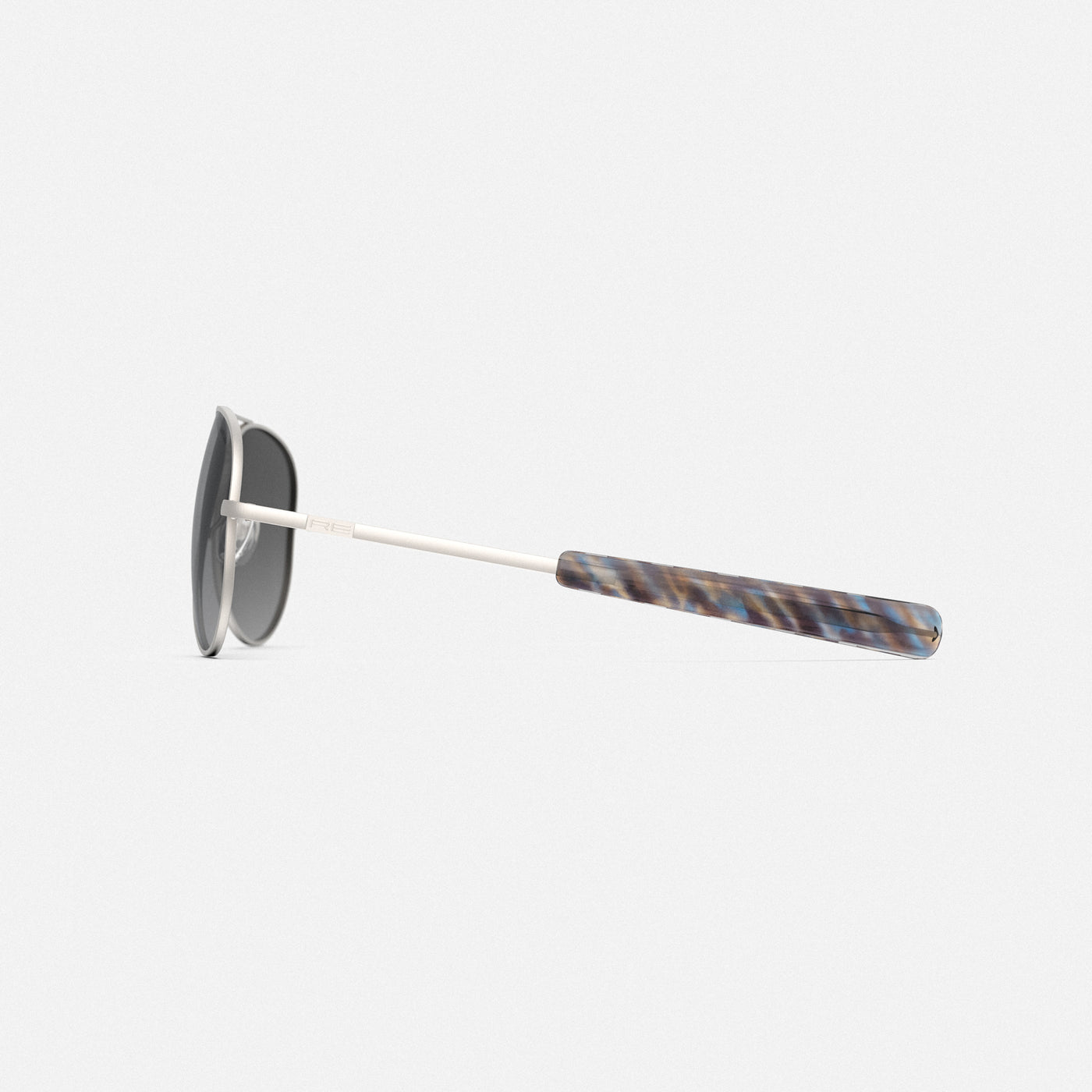 Concorde Satin Silver & Coastal Gray Sunglasses | Randolph USA