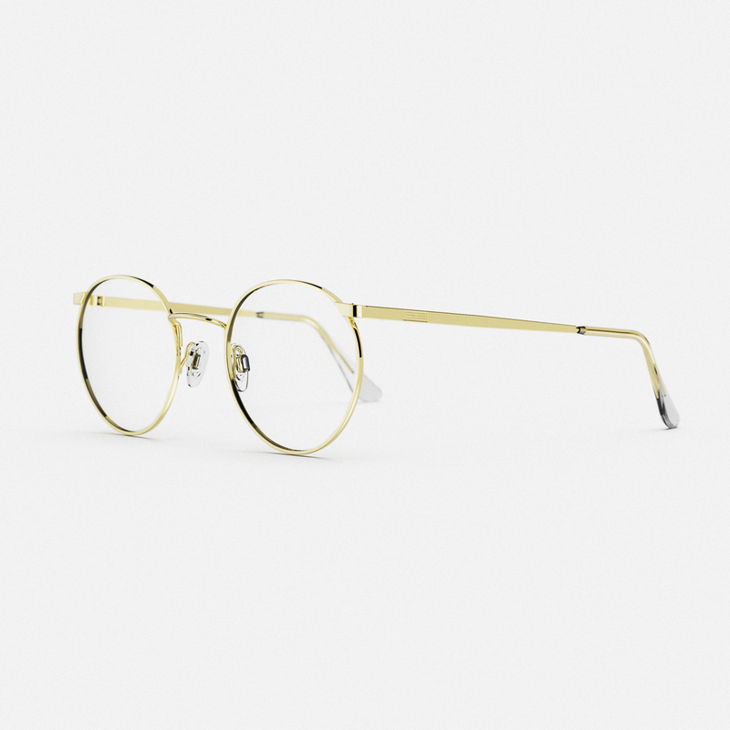P3 - 23k Gold & Clear - Prescription Eyewear – Randolph USA