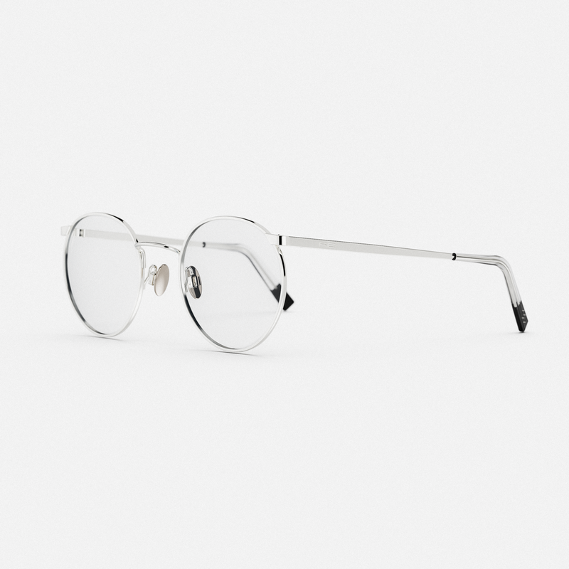 P3 - 23k White Gold & Clear - Prescription Eyewear