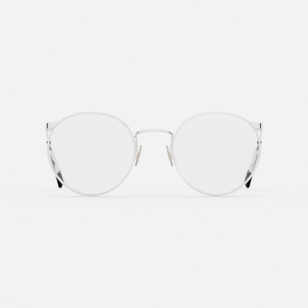 P3 23k White Gold & Clear Prescription Eyewear