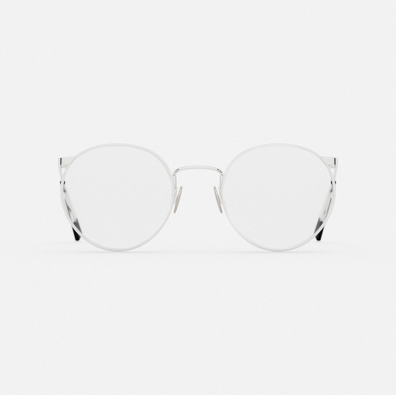 P3 - 23k White Gold & Clear - Prescription Eyewear