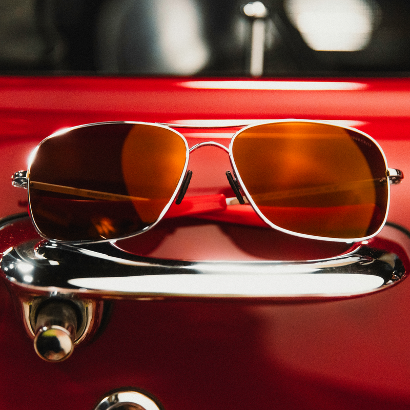 Randolph x Shelby - Archer - Bright Chrome & Redline – Randolph USA Randolph x Shelby - Archer - Bright Chrome & Redline – Randolph USA