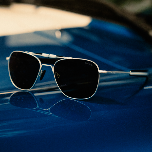 Randolph x Shelby - Aviator II - Matte Chrome & Apex Gray