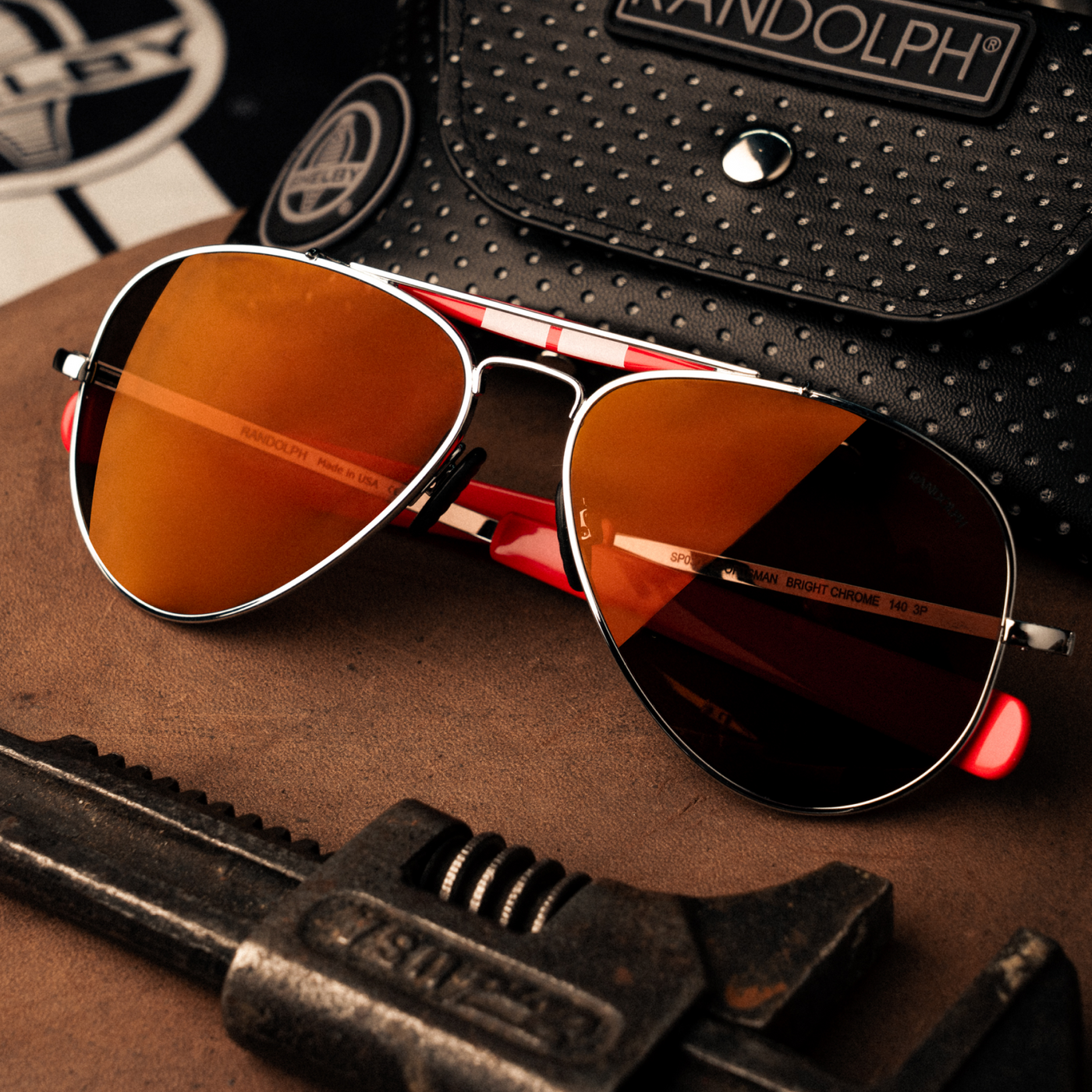 Randolph x Shelby - Sportsman - Bright Chrome & Redline – Randolph USA Randolph x Shelby - Sportsman - Bright Chrome & Redline – Randolph USA